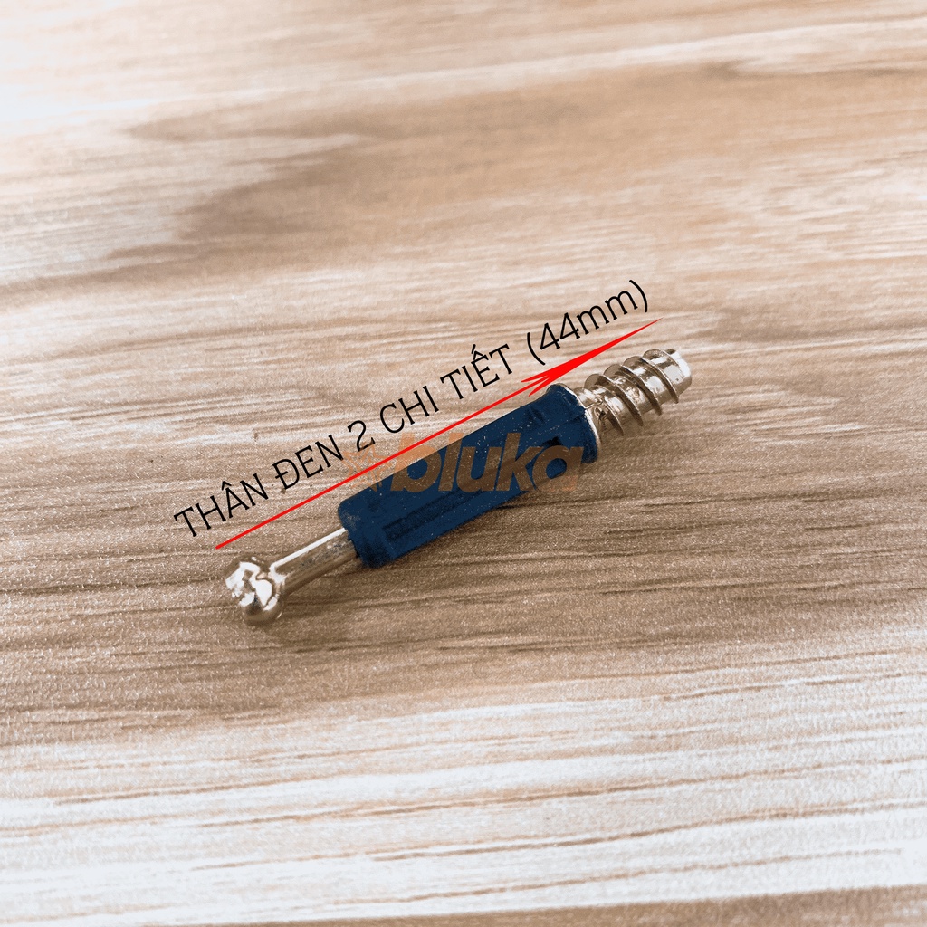 Ốc Cam Liên Kết Gỗ Thân Đen, Loại 2 Chi Tiết Và 3 Chi Tiết Thành Phần BLUKA