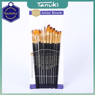 Set cọ Keep Smiling tổng hợp 12 cây (3 màu đa dạng)