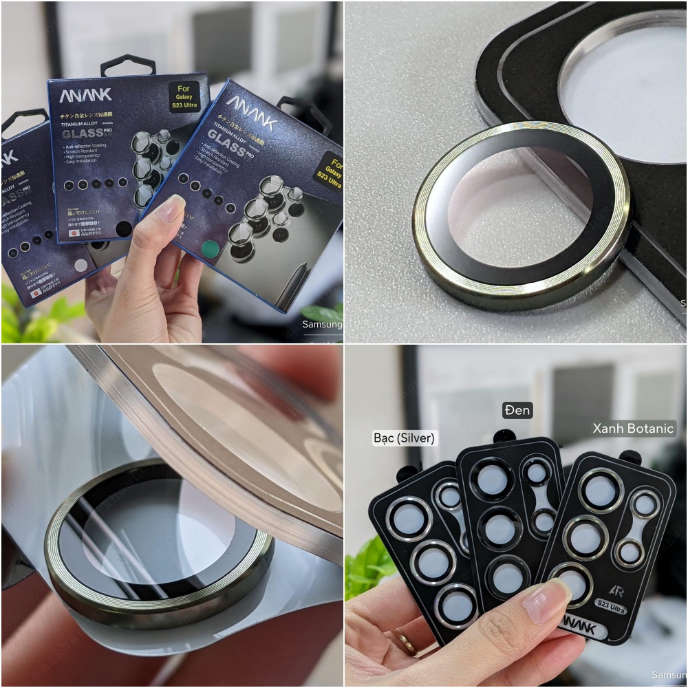 KÍNH CƯỜNG LỰC CAMERA SAMSUNG GALAXY S23 ULTRA 5G ANANK AR CHÍNH HÃNG