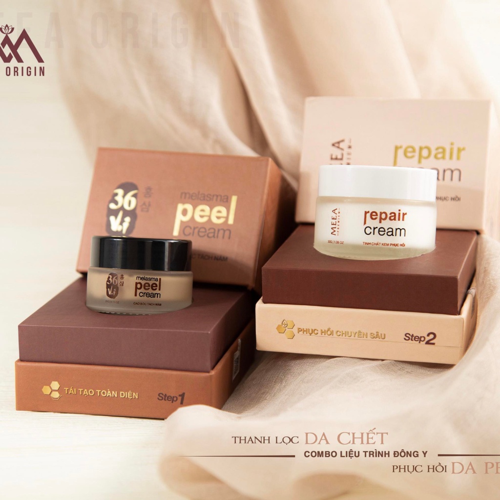 Combo Peel Tảo Sâm & Phục Hồi HA Meea