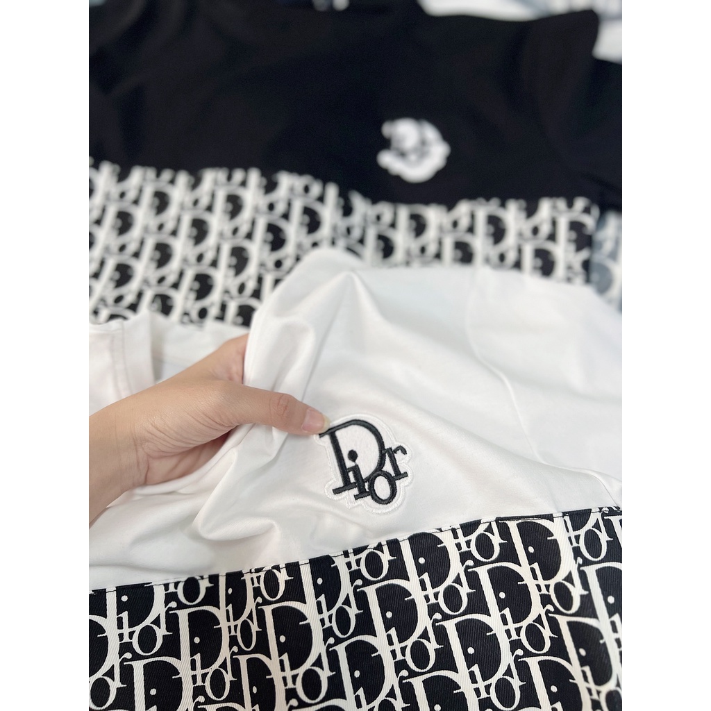 Bộ quần áo nam, set quần áo thun nam tay ngắn in chữ, thêu ngực chữ DIO, chất cotton thoáng mát