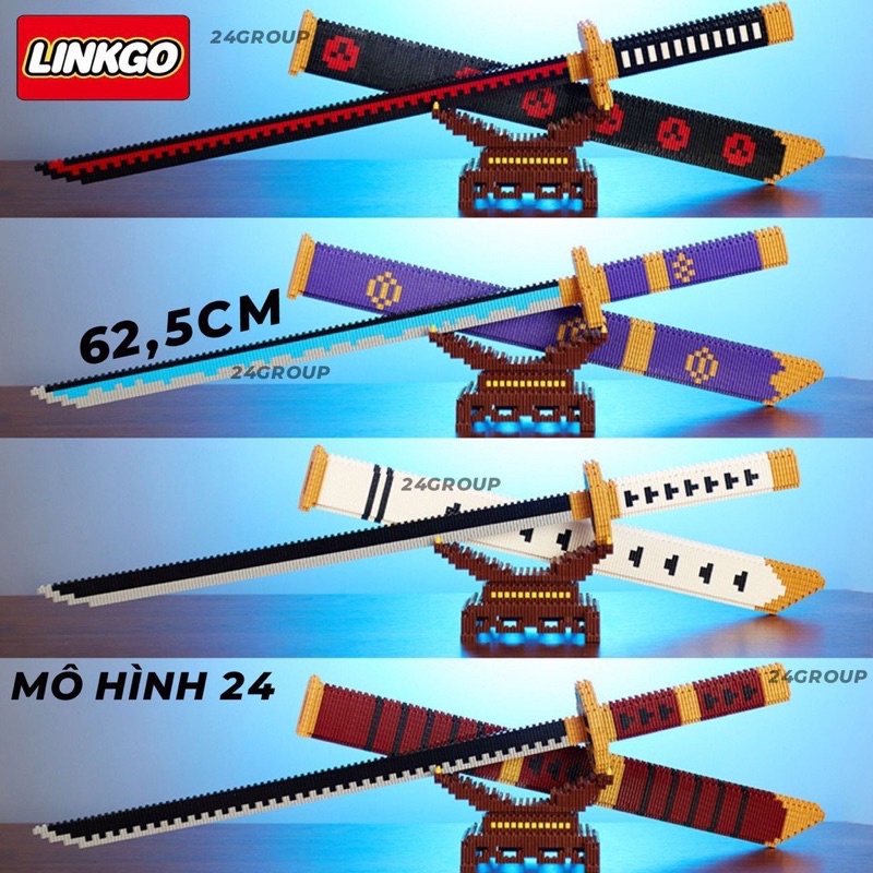 Đồ chơi lắp ráp mô hình kiếm Katana, one Piece Zoro Linkgo Chính Hãng cho bé mô hình đồ chơi xếp hình kiếm connect