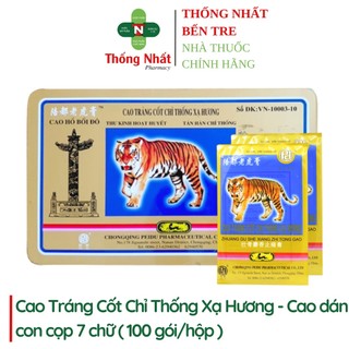 Cao tráng cốt chỉ thống xạ hương - cao dán con cọp 7 chữ 100 gói/hộp