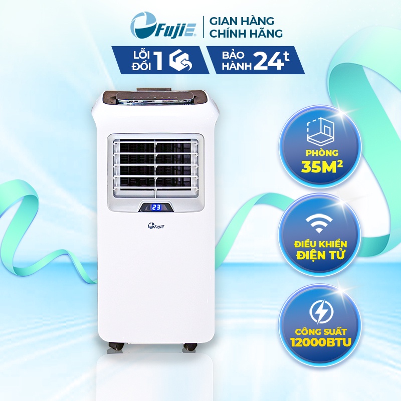 Máy lạnh di động FUJIE 30.3L/ngày MPAC10 Làm lạnh 12000BTU - Hút ẩm 30.3 lít/ ngày - Thương hiệu Nhât