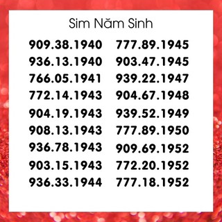 Sim mobifone: sim năm sinh - sim tiêu diêu - t30