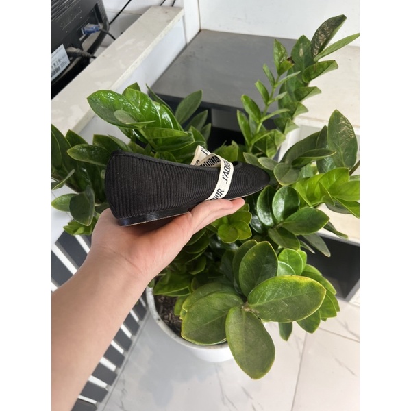 Giày bệt nữ thắt nơ đen gân fullbox bill túi .THUYTIENSHOES