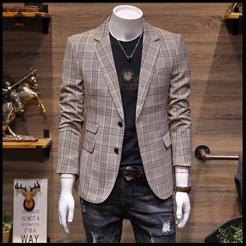 Chất lượng cao Áo Khoác nam cao Cấp Ch t L Ng Áo blazer nam H N Qu C 2 Hiy#Áo Khoác Vest Kẻ Sọc Ca Rô Dáng Ôm Phong Cách Thời Trang Hàn Quốc Mới Có Size 39%