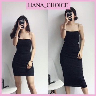 Đầm Body 2 Dây Sợ Bún Ôm Dáng Sexy Quyến Rũ Chất Mềm Mịn Siêu Co Giãn-HND05