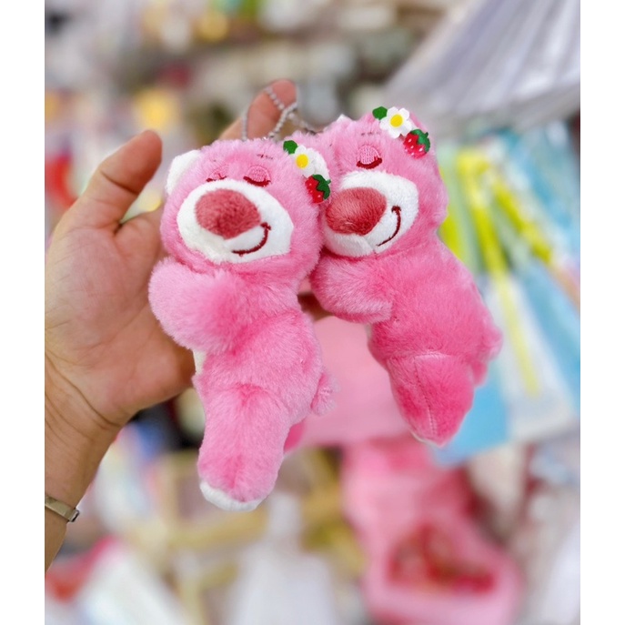 Móc Khoá Gấu Dâu Lotso Bear Bông 12cm Siêu Cute