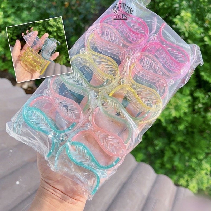 KẸP CÀNG CUA TRONG SUỐT NHIỀU MÀU 3Răng