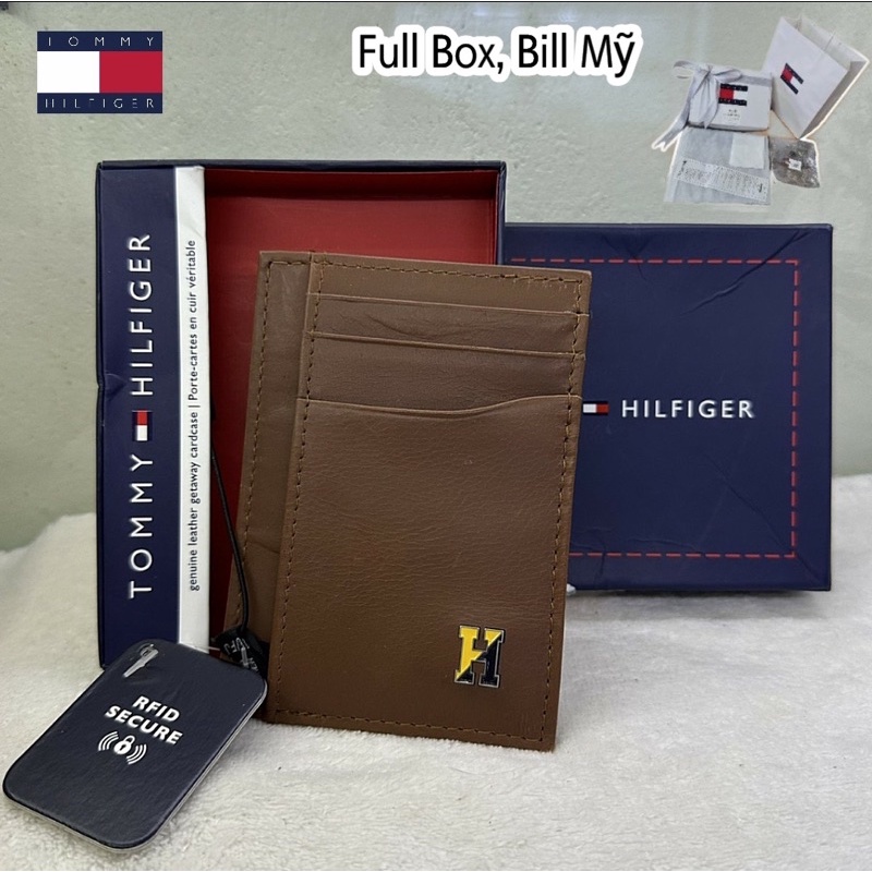 Ví da mini kẹp tiền ATM ,card Tommy Hilfiger chính hãng Mỹ