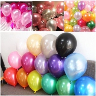 Bong bóng nhũ nhiều màu, bịch 10 cái size 25cm