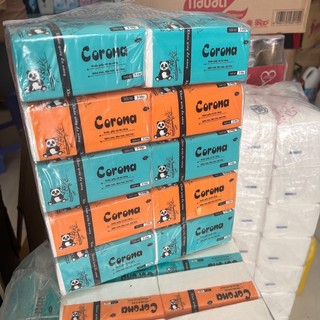 Combo 10 gói khăn rút gấu trúc Corona 500 tờ