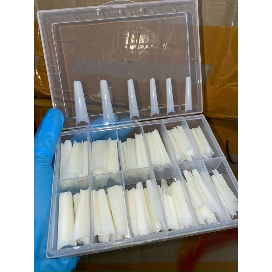 Móng nối típ form dài, móng giả nail hộp 500 móng