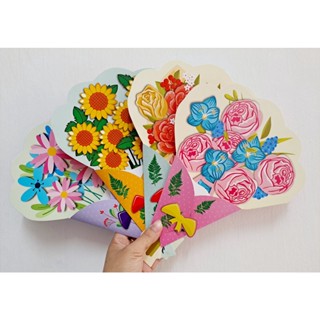 Set 10 Thiệp hoa dán 3D chúc mừng ngày 8/3, 20/10, 21/11 Handmade