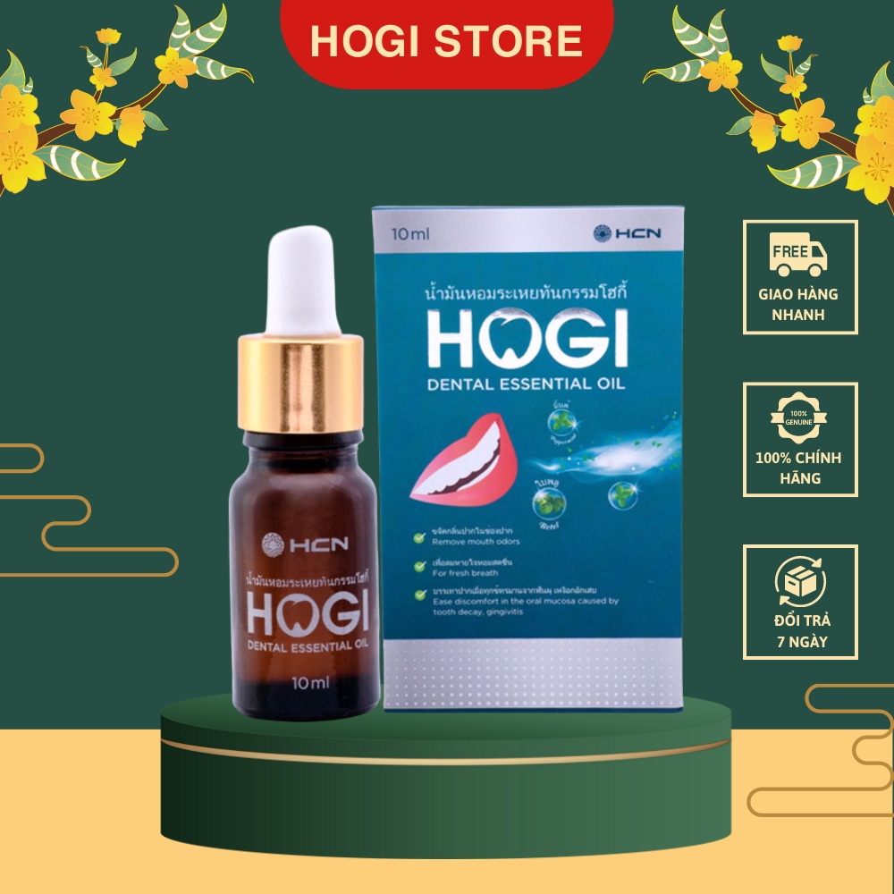 Tinh Dầu Răng Miệng Hogi HCN Dental Essential Oil Giúp Khử Mùi Hôi Sạch Miệng Hiệu Quả 10ml