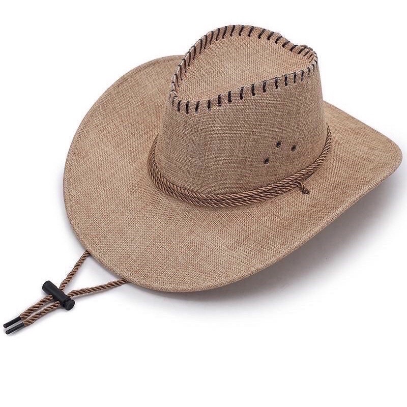 MŨ CƯỠI NGỰA KIỂU NAM NỮ MÙA HÈ ĐI BIỂN ĐAN CÓI SIÊU ĐẸP NAM NỮ