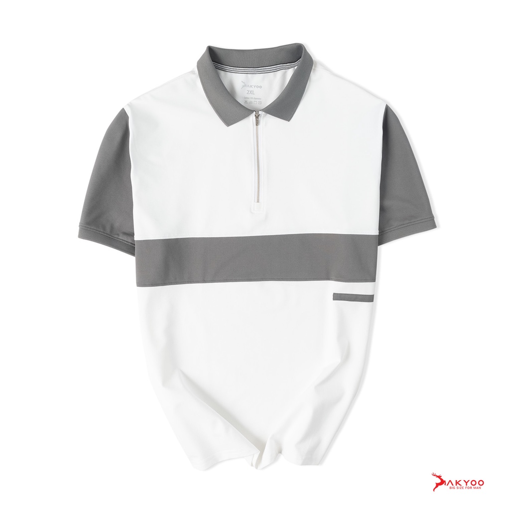 Áo Polo Bigsize 80-140KG AKYOO Cao Cấp chuẩn form, sang trọng - thanh lịch - PL TRANG C12