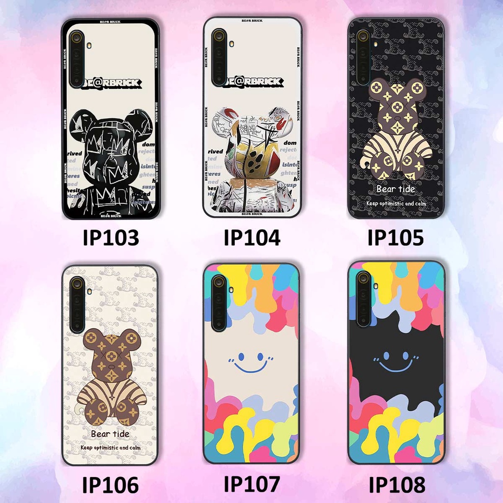 Ốp lưng Realme 6 / 6 Pro hình gấu bearbrick, smile thời trang, ốp lưng rẻ bền đẹp