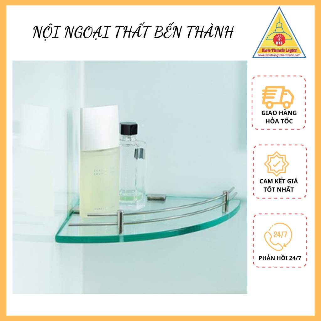 Kệ gương góc nhà tắm inox cao cấp ,Kệ góc nhà tắm tam giác 1 tầng 25 x 25cm TP22