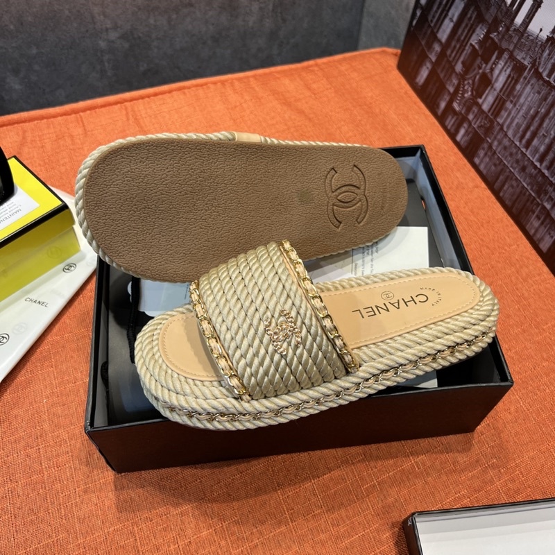 Dép lê viền cói Chà leo mẫu mới hè 2023. Hàng quảng châu cao cấp đầy đủ hộp túi