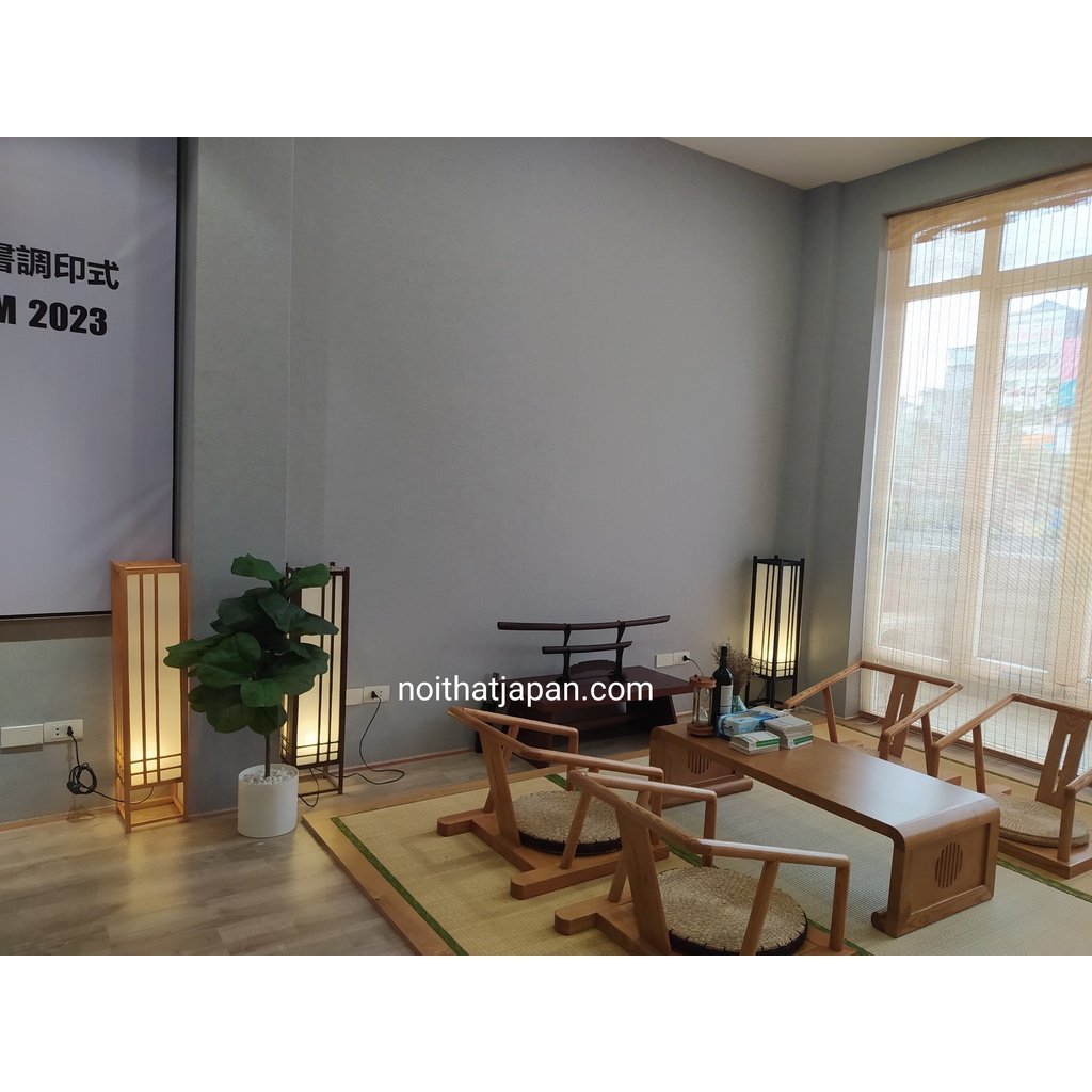 Bàn trà Nhật, Bàn trà đạo, phong cách truyền thống, chất liệu gỗ Sồi, kt 1100 x 500 x 310mm