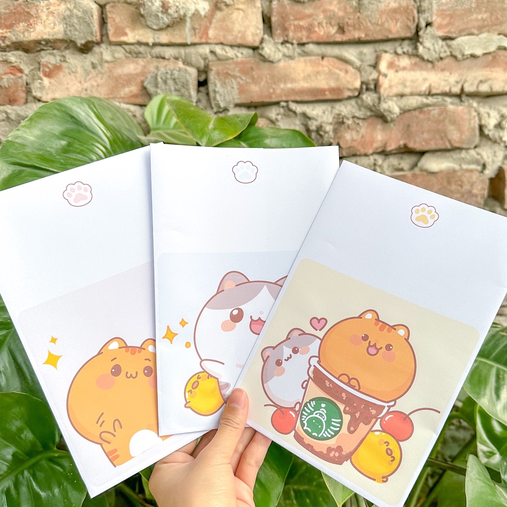 Set 5 túi giấy dễ thương gói quà tặng