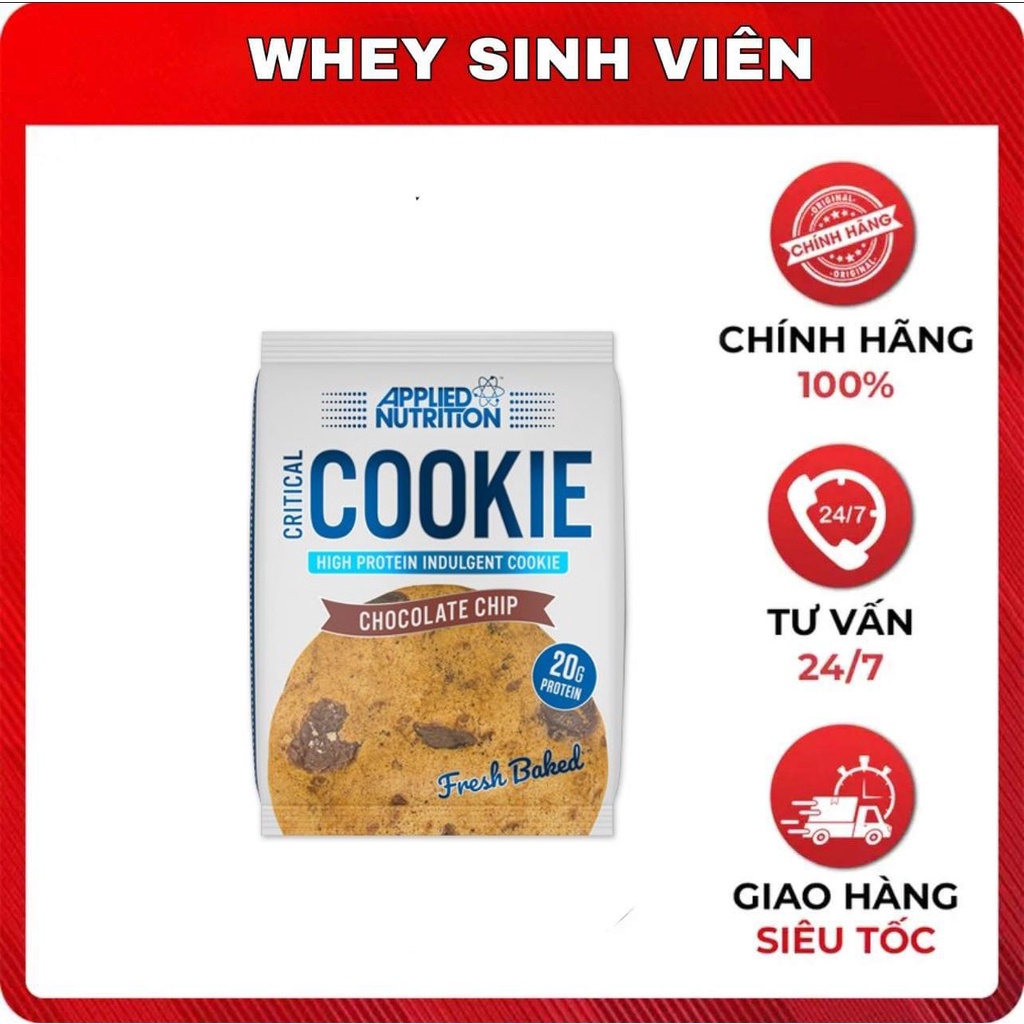 Applied Nutrition Critical Cookie 85g bánh size to 2 lần dùng