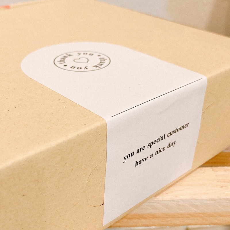 Tem niêm phong cảm ơn, nhãn dán thank you, tem thank you thiết kế cong sang trọng