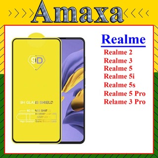 ( 2 Kính ) cường lực Realme 2/3/3Pro/5/5i/5s/5pro 9D Full Màn Hình, (Tặng giấy lau 1/2) Amaxa