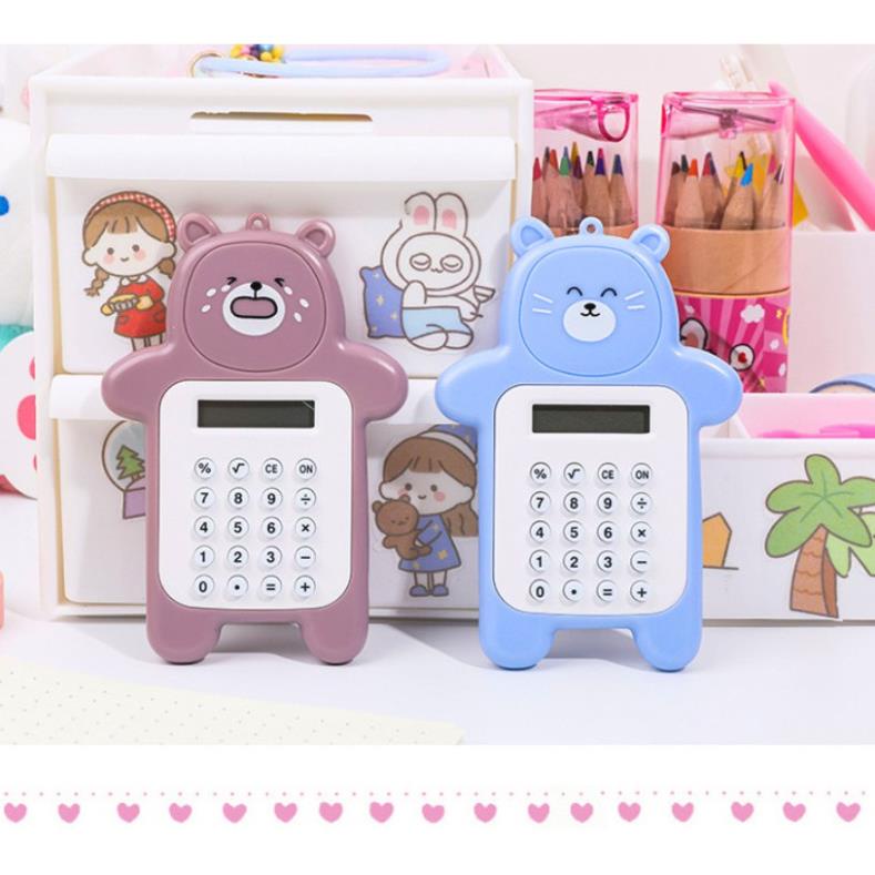 Máy tính mini bỏ túi hình gấu mập siêu dễ thương