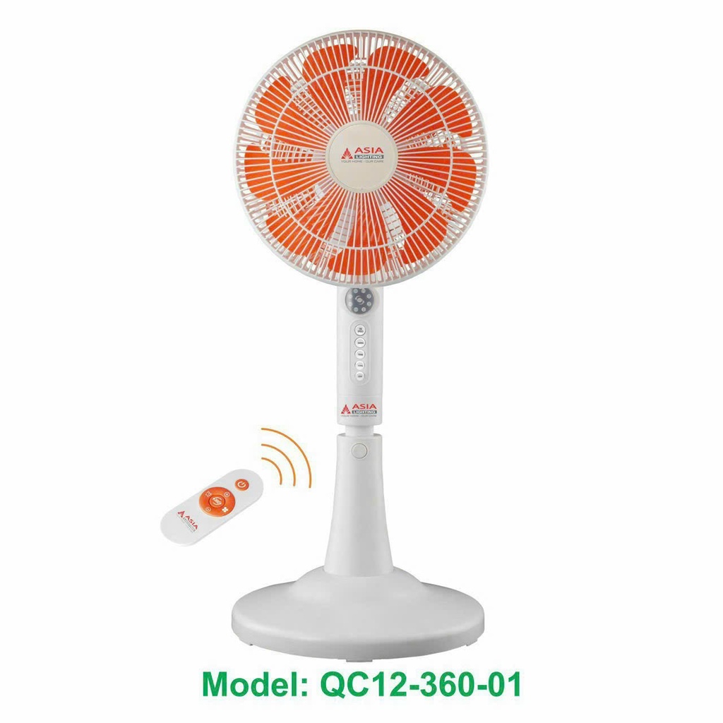 Quạt cây Asia quay 360 độ bảo hành chính hãng 2 năm - Quạt 2 đầu QC12-360 siêu êm, mát và sang trọng