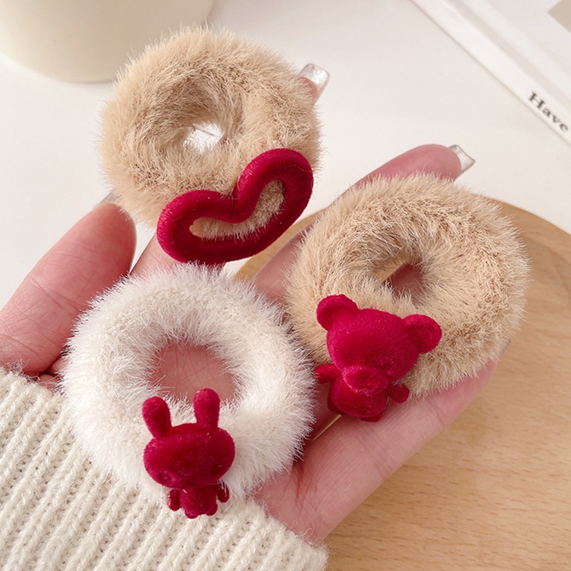 SET CHUN TÓC LÔNG TUYẾT mềm, dễ thương cho nữ và bé(NƠ ĐỎ) -TĐ