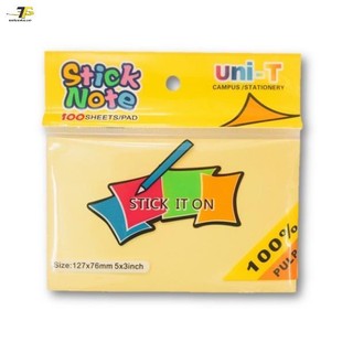 Giấy note vàng uni-t 3x2 3x3 3x4 3x5