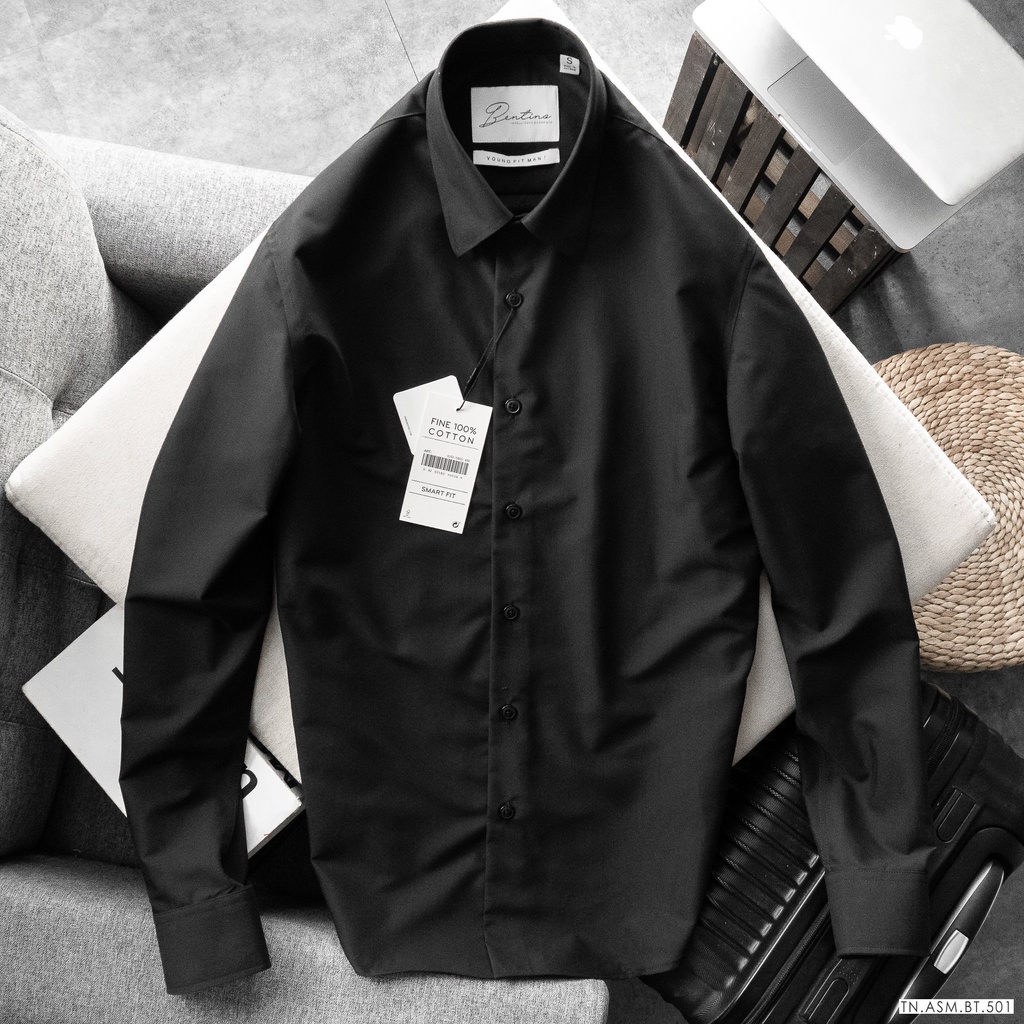 Áo sơ mi nam dài tay trẻ trung với chất liệu modal chống nhăn, mịn mát, form slim fit B501