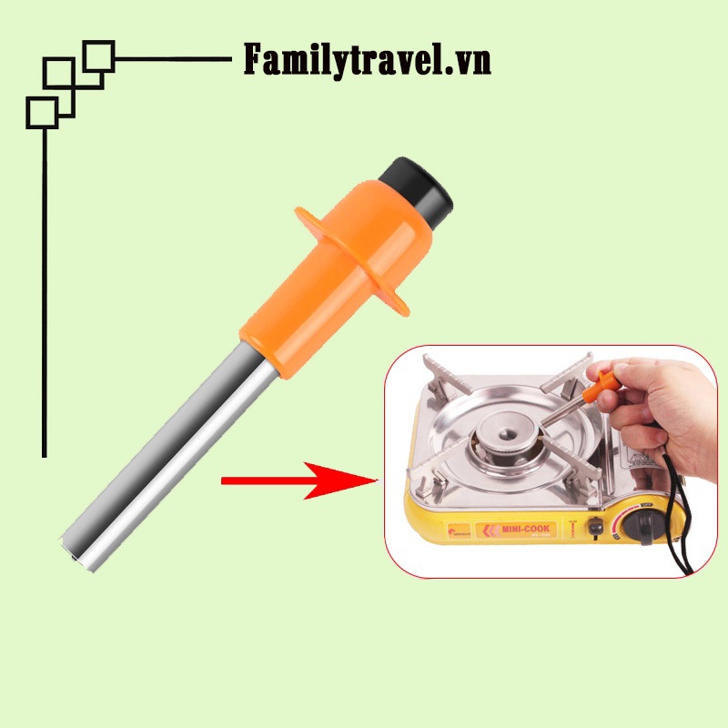 Thanh đánh lửa mồi điện bếp gas - Que đánh/ mồi lửa, khò ga tiện dụng cắm trại dã ngoại - Family Travel