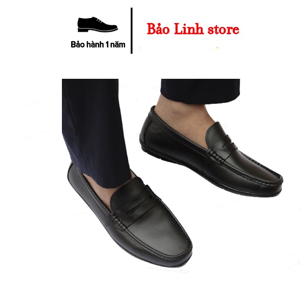 Giày Lười Nam Da Mềm , Giày Driver Shoes - Da Bò, Mã GK66.