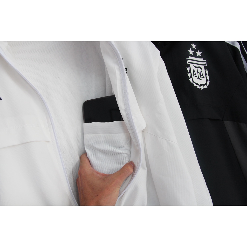 ÁO KHOÁC ARGENTINA TRẮNG - ĐEN MẪU MỚI NHẤT 2023/2024