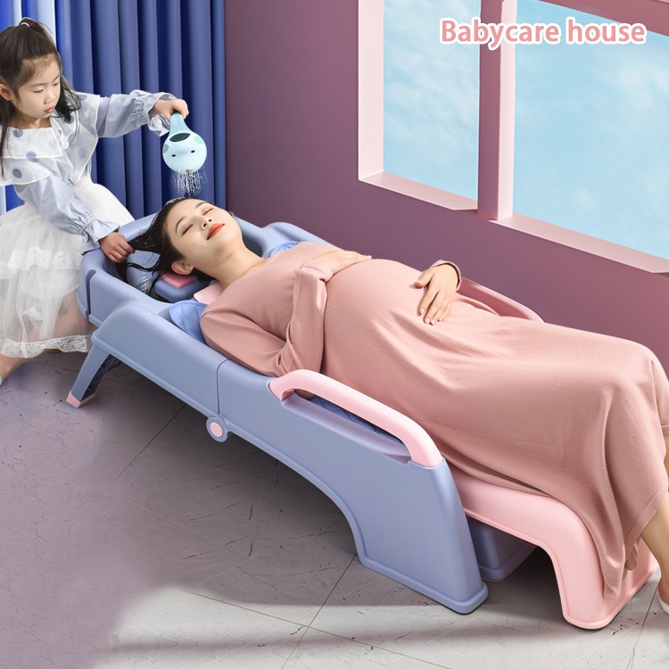 Ghế nằm gội đầu người lớn，Ghế gội đầu cỡ đại có tay vịn， nấc điều chỉnh，ghế gội đầu gấp gọn