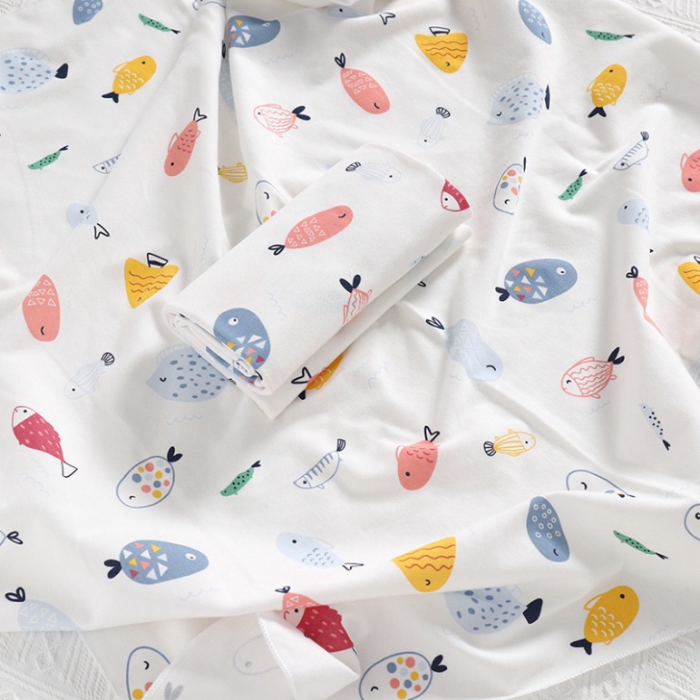 Khăn quấn bé sơ sinh loại mỏng 85cm x 85cm, vải cotton mềm mại, dùng làm khăn tắm cho bé, chăn đắp điều hòa mùa hè