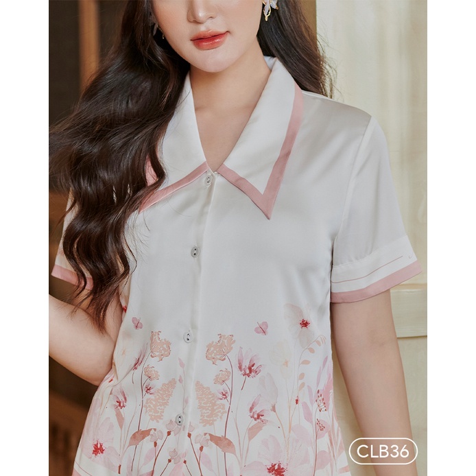 Bộ ngủ satin ZAM Luxury - CLB36 - Áo ngắn tay quần dài