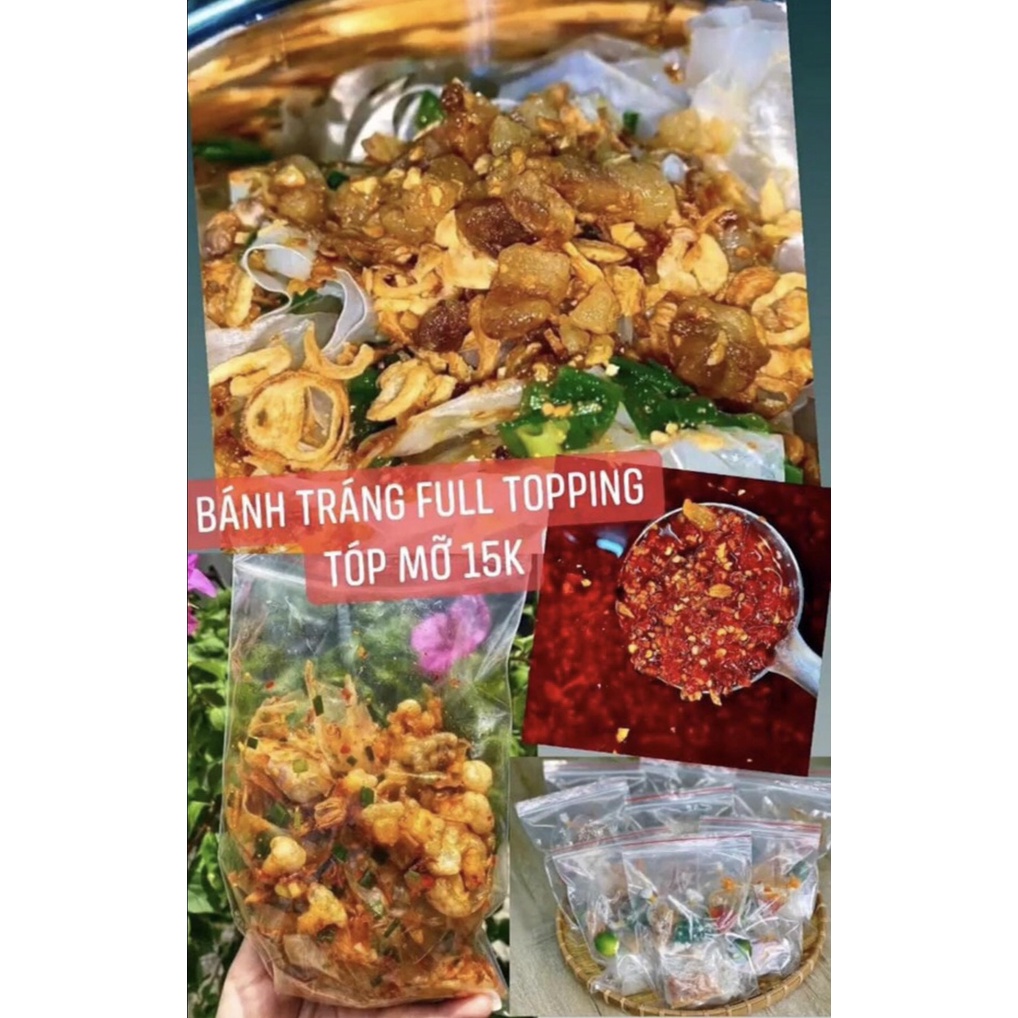 Bánh tráng sate hành phi tóp mỡ