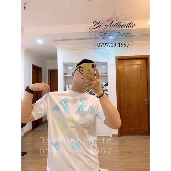 Áo Tee MLB logo rainbow