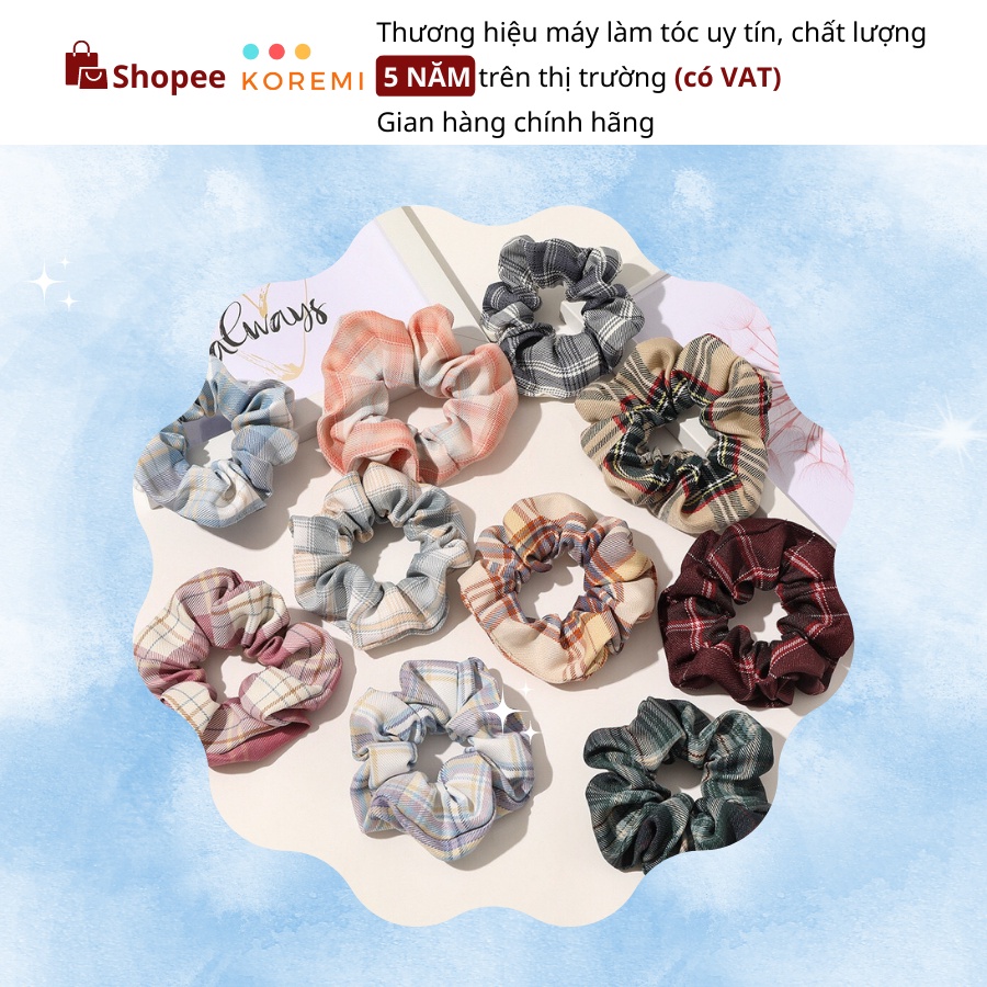Cột tóc Vải Scrunchies - dây buộc tóc vải Vintage { Korean HOT trend 2020 style_02}