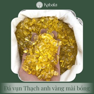 Đá vụn thạch anh vàng mài bóng - kabala - kbl-đvbtav