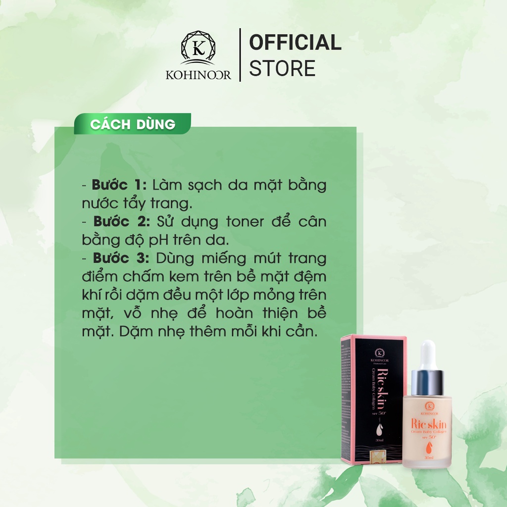 Kem nền Ric Skin Kohinoor 30ml