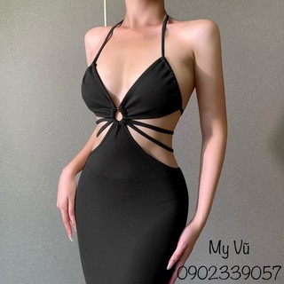 Đầm dài hở lưng phong cách quyến rũ