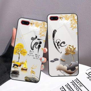Ốp lưng kính iphone 7 plus / 8 plus in hình 3d nhẫn-lộc-hoa sen-cha mẹ