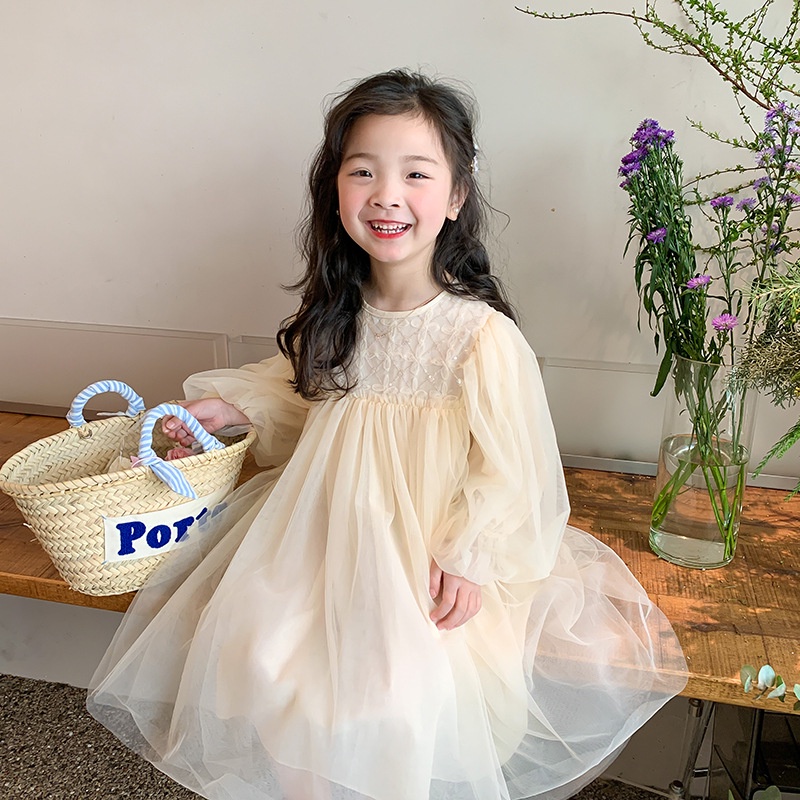 Váy công chúa bồng bềnh phong cách Hàn Quốc cho bé gái