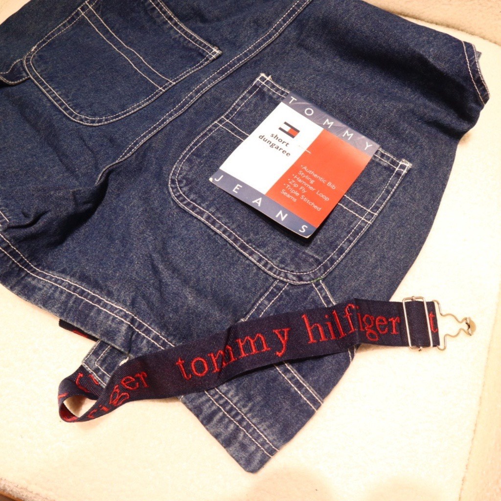 Quần Yếm Ngắn Vintage Tom.my Jeans 2 Dây Phía Trước QYNT